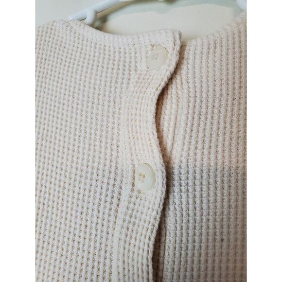 Vintage Biobottoms‎ Dress Girls 5 Natural Eco-friendly Praire Ruffle Beige 90s - Picture 8 of 9